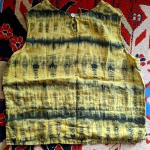 Women's Tie Dye Sleeveless Linen Top